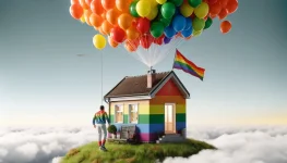 DALL·E 2024-05-29 22.03.10 - A realistic image of a single-story house on top of a green hill...jpeg