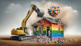 DALL·E 2024-05-29 22.18.37 - A realistic image of a single-story house with an LGBTQ+ flag co...webp DALL·E 2024-05-29 22.18.37 - A realistic image of a single-story house with an LGBTQ+ flag co...webp