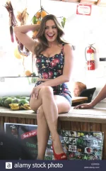 kelly-brook-in-a-floral-summer-dress-films-a-commercial-on-location-E2PPD9.jpg